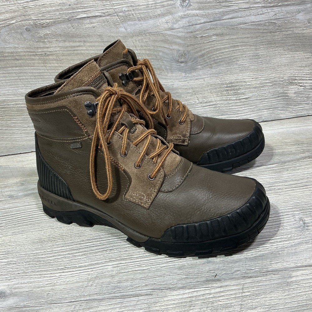 Merrell Men's Boots Canteen Brown J42043 Lace Up Outdoor Select Dry WP Size 12